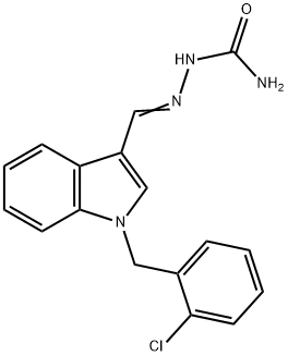 (2E)-2-{[1-(2-chlorobenzyl)-1H-indol-3-yl]methylidene}hydrazinecarboxamide Struktur