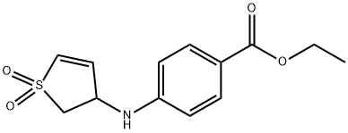 ethyl 4-((1,1-dioxido-2,3-dihydrothiophen-3-yl)amino)benzoate Struktur