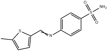 4-{[(5-methyl-2-thienyl)methylene]amino}benzenesulfonamide Struktur