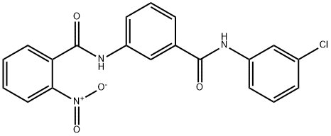 N-(3-{[(3-chlorophenyl)amino]carbonyl}phenyl)-2-nitrobenzamide Struktur