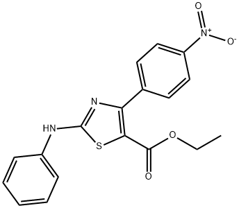 ethyl 4-(4-nitrophenyl)-2-(phenylamino)-1,3-thiazole-5-carboxylate Struktur