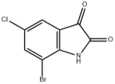 7-Bromo-5-chloroindoline-2,3-dione Struktur