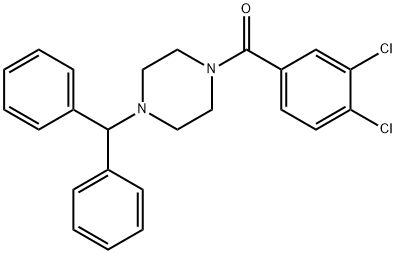 (3,4-dichlorophenyl)[4-(diphenylmethyl)piperazin-1-yl]methanone Struktur