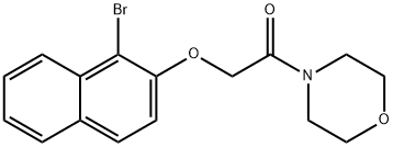 2-[(1-bromonaphthalen-2-yl)oxy]-1-(morpholin-4-yl)ethanone Struktur