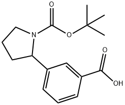 N-Boc-3-pyrrolidin-2-yl-benzoic acid Struktur