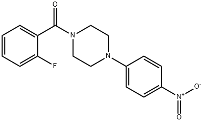 (2-fluorophenyl)[4-(4-nitrophenyl)piperazin-1-yl]methanone Struktur