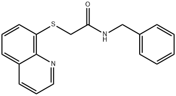 N-benzyl-2-(quinolin-8-ylsulfanyl)acetamide Struktur