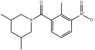 (3,5-dimethylpiperidin-1-yl)(2-methyl-3-nitrophenyl)methanone Struktur