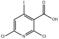 2,6-dichloro-4-iodopyridine-3-carboxylic acid Struktur