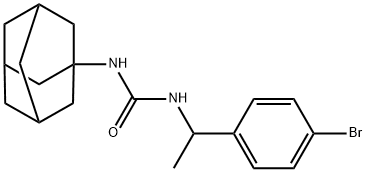 1-[1-(4-bromophenyl)ethyl]-3-tricyclo[3.3.1.1~3,7~]dec-1-ylurea Struktur