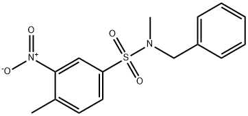 N-benzyl-N,4-dimethyl-3-nitrobenzenesulfonamide Struktur