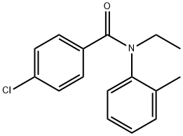 4-chloro-N-ethyl-N-(2-methylphenyl)benzamide Struktur