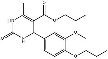 propyl 4-(3-methoxy-4-propoxyphenyl)-6-methyl-2-oxo-1,2,3,4-tetrahydropyrimidine-5-carboxylate Struktur