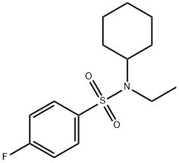 N-cyclohexyl-N-ethyl-4-fluorobenzenesulfonamide Struktur