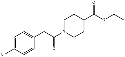 ethyl 1-[(4-chlorophenyl)acetyl]piperidine-4-carboxylate Struktur