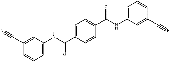 N,N'-bis(3-cyanophenyl)benzene-1,4-dicarboxamide Struktur