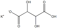 Potassium bitartrate Struktur