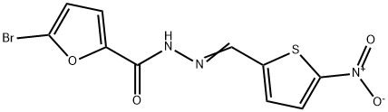 5-bromo-N'-({5-nitro-2-thienyl}methylene)-2-furohydrazide Struktur