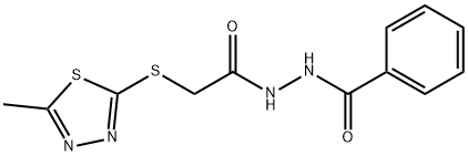 N'-{2-[(5-methyl-1,3,4-thiadiazol-2-yl)sulfanyl]acetyl}benzohydrazide Struktur