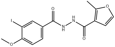 N'-[(3-iodo-4-methoxyphenyl)carbonyl]-2-methylfuran-3-carbohydrazide Struktur