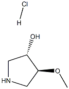 trans-4-methoxy-3-pyrrolidinol hydrochloride Struktur