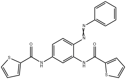 (E)-N,N'-(4-(phenyldiazenyl)-1,3-phenylene)bis(thiophene-2-carboxamide) Struktur