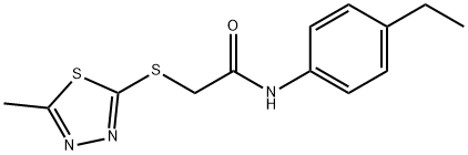 N-(4-ethylphenyl)-2-[(5-methyl-1,3,4-thiadiazol-2-yl)sulfanyl]acetamide Struktur