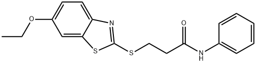 3-[(6-ethoxy-1,3-benzothiazol-2-yl)sulfanyl]-N-phenylpropanamide Struktur