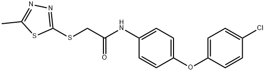 N-[4-(4-chlorophenoxy)phenyl]-2-[(5-methyl-1,3,4-thiadiazol-2-yl)sulfanyl]acetamide Struktur