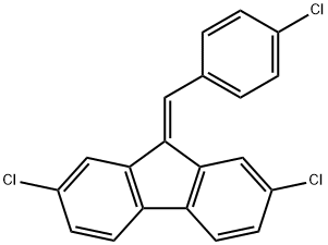 2,7-dichloro-9-(4-chlorobenzylidene)-9H-fluorene Struktur