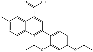 2-(2,4-diethoxyphenyl)-6-methylquinoline-4-carboxylic acid Struktur