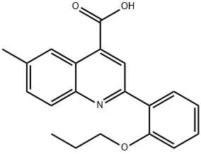 6-methyl-2-(2-propoxyphenyl)quinoline-4-carboxylic acid Struktur