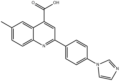 2-(4-(1H-imidazol-1-yl)phenyl)-6-methylquinoline-4-carboxylic acid Struktur