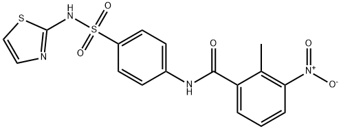 2-methyl-3-nitro-N-[4-(1,3-thiazol-2-ylsulfamoyl)phenyl]benzamide Struktur