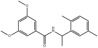 N-[1-(2,5-dimethylphenyl)ethyl]-3,5-dimethoxybenzamide Struktur