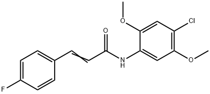 (2E)-N-(4-chloro-2,5-dimethoxyphenyl)-3-(4-fluorophenyl)prop-2-enamide Struktur