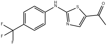 1-(2-((4-(Trifluoromethyl)phenyl)amino)thiazol-5-yl)ethanone Struktur