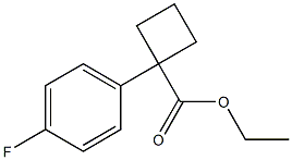 Cyclobutanecarboxylic acid, 1-(4-fluorophenyl)-, ethyl ester
 Struktur