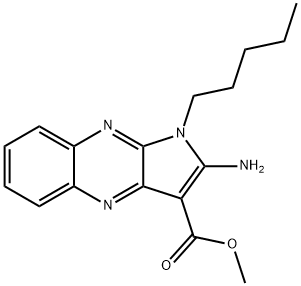 methyl 2-amino-1-pentyl-1H-pyrrolo[2,3-b]quinoxaline-3-carboxylate Struktur