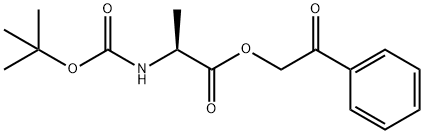 L-Alanine, N-[(1,1-dimethylethoxy)carbonyl]-, 2-oxo-2-phenylethyl ester Struktur