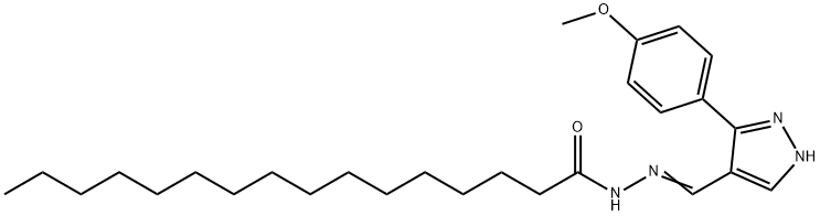 (E)-N'-((3-(4-methoxyphenyl)-1H-pyrazol-4-yl)methylene)palmitohydrazide Struktur