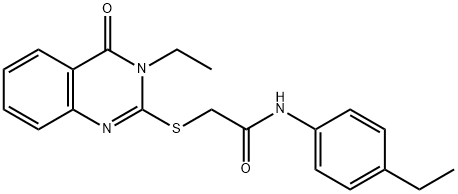 2-[(3-ethyl-4-oxo-3,4-dihydroquinazolin-2-yl)sulfanyl]-N-(4-ethylphenyl)acetamide Struktur