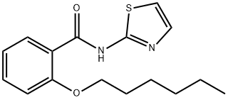 2-(hexyloxy)-N-(1,3-thiazol-2-yl)benzamide Struktur