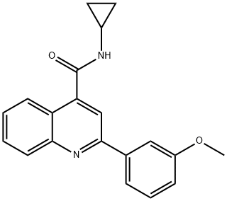 N-cyclopropyl-2-(3-methoxyphenyl)-4-quinolinecarboxamide Struktur