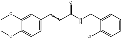 (2E)-N-(2-chlorobenzyl)-3-(3,4-dimethoxyphenyl)prop-2-enamide Struktur