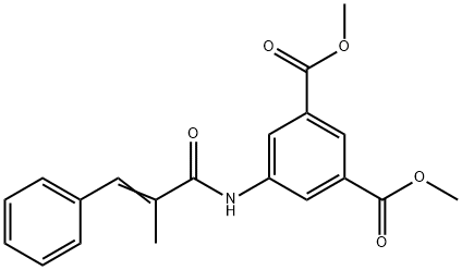 (E)-dimethyl 5-(2-methyl-3-phenylacrylamido)isophthalate Struktur