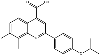 2-(4-isopropoxyphenyl)-7,8-dimethylquinoline-4-carboxylic acid Struktur