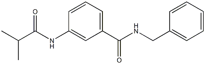 N-benzyl-3-[(2-methylpropanoyl)amino]benzamide Struktur