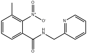 3-methyl-2-nitro-N-(pyridin-2-ylmethyl)benzamide Struktur