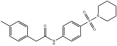 2-(4-methylphenyl)-N-[4-(piperidin-1-ylsulfonyl)phenyl]acetamide Struktur